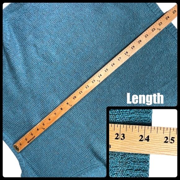 Cozy Soft Plus Size Split Hem Sweater in Teal - No Tags - Measurements Included - Picture 9 of 10